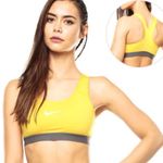 Nike  Dri Fit Large Yellow Racerback Sports Bra Photo 1