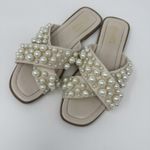 Lulus  Muriel Ivory Pearl Slide Sandals Photo 5