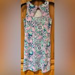 Talbots Floral Effortless Jersey Body Slimming Shift Dress Purple Green Size XS Photo 7