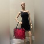 Burberry . Red Nylon Tote Bag Photo 2