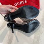 Guess Platform Snakeskin Peep Toe Locklyn Stiletto Heels Womens Size 8.5M Silver Photo 7