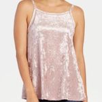 Allison Joy EVEREVE Cori Velvet Tank Blush Light Pink Velour Sleeveless Preppy M Photo 0