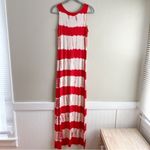 Lapis Maxi Dress in Tie Dye Red & White Stripes, Size XS Photo 6