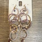 Style & Co . Purple Bead Links Earrings NWT Photo 0