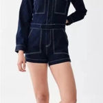 DL1961  Women's Navy Denim Romper Photo 0