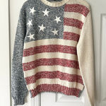 Setball Vintage NWT Silk Cotton American Flag Embroidered Stars Sweater IT 50 M White Size M Photo 0