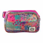 Natural Life  Everyday Puffy Fanny Pack Watercolor Patchwork Design NWT Photo 3