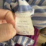 SheIn  Womens Blue White Striped Short‎ Sleeve Tie Front Nautical Coastal Top XS Photo 6