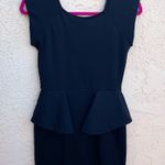 Cushnie et Ochs women’s back cutout black bodycon peplum mini dress size 6 small Photo 2