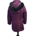 Susan Graver  EUC Puffer Coat Hood Faux Fur Long snow Waterproof Small Purple Photo 1