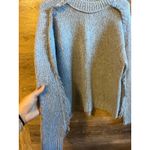 Brochu Walker  sweater fringe 100% Cashmere blue long sleeves luxury excellent Photo 1