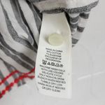 Kate Spade Womens Blouse Size XS Gray Striped Embroidered Tassels Boho Peasant Photo 9