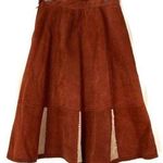 Ms. Pioneer | Vintage Leather Western Wear Reddish Brown Skirt 16 Photo 0