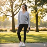 Zuda QVC Sweater Womens Small Gray Faux Wrap Pullover Thumbholes Athletic Lounge Photo 12