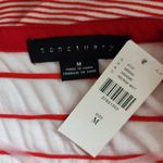 Sanctuary  Red and White Stripe Tunic NWT Size Medium Anthropologie Striped Top Photo 5