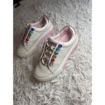 Kurt Geiger London White Pink Gem Heart Embellished Sneakers Women 5.5 Youth 3 Photo 3