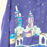 Storybook Knits Plus Size Pearl Blue New York Night Cardigan Granny Sweater 1X Photo 1