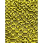 Ann Taylor women’s yellow crochet overlay neon rave party night out boho top S Photo 7