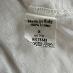 TERZO MILLENNIO White Embroidered Italian Linen Tunic Top Size Small Photo 4
