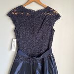 NEW Rickie Freeman for Teri Jon Navy lace and taffeta cocktail Dress 2 Blue Photo 7