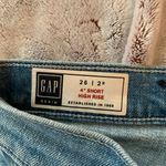 Gap Denim Women's 4" High Rise Raw Hem Midi Jean Shorts Sun Bleached Blue - 26 Photo 2