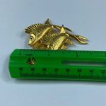 Premier Designs Womens Three Fish Brooch Fins Rhinestone Eyes Textured Details Photo 4
