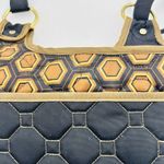 Cinda B Black Mod Tortoise Crossover Shoulder Bag Quilted 9" x 9.5" Photo 3