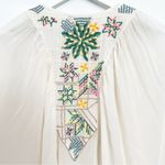 Anthropologie Tanvi Kedia Beaded Sequins Relaxed Blouse Top Cream Size Medium Photo 6