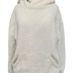 ATM Anthony Thomas Melillo Fuzzy Teddie Sherpa Fleece Cozy Hoodie Medium Tan Photo 0