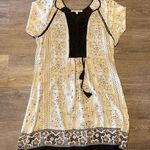 Daniel Rainn  White Print Crochet Top Short Sleeve Dress Size S Photo 0