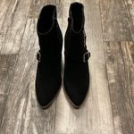 Sun + Stone Black Ankle Boots with Silver Buckles Size 7 Photo 4