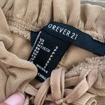 Forever 21  ruffle coquette off the shoulder bodysuit blouse beige tan small Photo 2