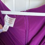 Suzi Chin  Vibrant Purple and Green Midi Dress Photo 3