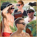 Classic Polarized Ebony Wood Black Wayfarer Wooden Sunglasses Unisex Photo 4