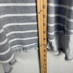 Soft Surroundings Sweatshirt Womens Medium Gray White Striped Casual Everyday Photo 6