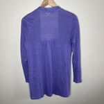 J.Jill Love Linen Transitional Open Front Light Weight Purple Cardigan XS Petite Photo 6