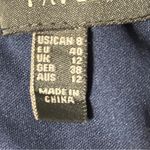 Adrianna Papell Silk and Lace Navy Blue Dress Size 8 Photo 3