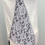 Rebecca Taylor Wool Blend Lace Panel Sheer Knit Sweater Photo 6