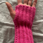 Handmade Pink Crochet Fingerless Gloves Photo 0