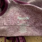 Reebok  Heathered Seamless Maroon Purple Sports Bra L Strappy Photo 4