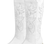 White Cowgirl Boots Size 10 Photo 3