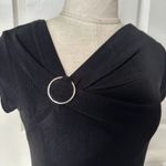 Chico's Chico’s black short sleeved shirt with Metal ring Photo 4