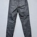 RTA DENIM REVOLVE JEANS METALLIC. Silver Coated Ankle Jeans Size 24 Photo 2
