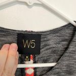 W5  ANTHROPOLOGIE ANTHRO Black White Boho Aztec Embroidered Trim Sleeveless Top M Photo 4