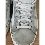 P448 Women's Jack Perforated Calf Hair Trim Sneakers Photo 4