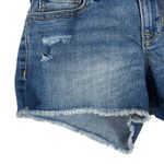 Old Navy NWT Denim Shorts Womens 0 Medium Wash Distressed Raw Hem Semi Fitted Photo 1