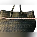 London Fog , Black Woven Tote Bag with Gold Hardware Casual Handbag Photo 7