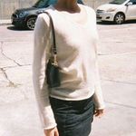 Brandy Melville  Andi V-Neck Sweater Lightweight Mohair Cream Women's OS NEW Photo 1