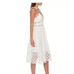 Bardot  Louisiana White Lace Midi Dress 4/XS Lined Party Designer Spaghetti Strap Photo 2