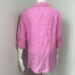 ZARA NWT  Pink Button Down Linen Top size XL Photo 7